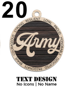 ARMY CHRISTMAS ORNAMENTS