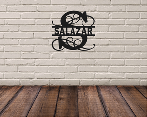 "Swirl Style" Split Letter Monogram