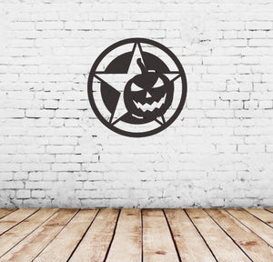 Jeep Star Jack-o-Lantern sign